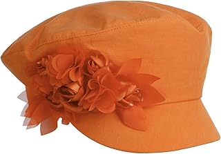 Lierys Newsboy Cap with Flowers Women neon Orange One Size