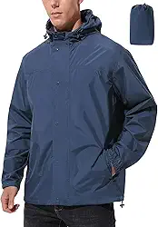 Jaqueta de chuva masculina leve, impermeável, corta-vento, embalável, com capuz para golfe, corrida, caminhada, viagem