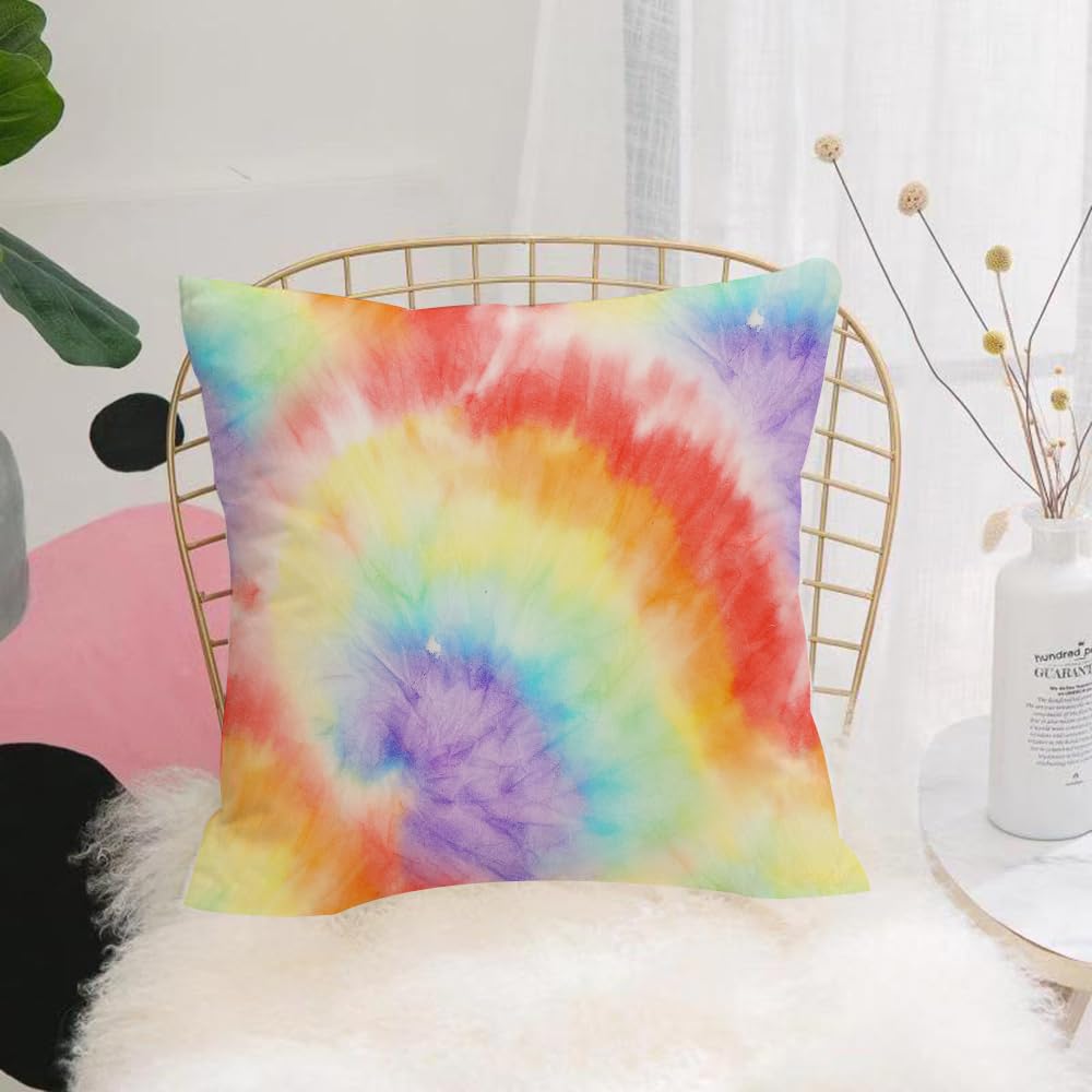 HYOSXW Cushion Cover,Throw Pillow Case Home Decorative for Living Room Bedroom Sofa Chair 16X16 Inch,Rainbow,Gradient,ContrastingColorSpiralBlending,Pillowcase 40X40cm