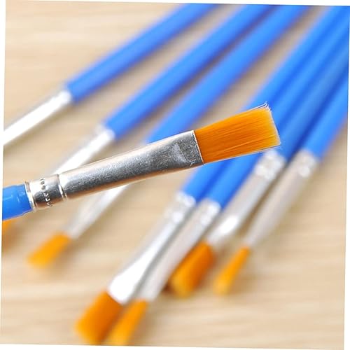 Miniatura 8 de Ciieeo Juego de 50 pinceles de acuarela para niños y niñas, herramientas de pintura de arte de pelo de nailon, juego de pinceles planos pequeños