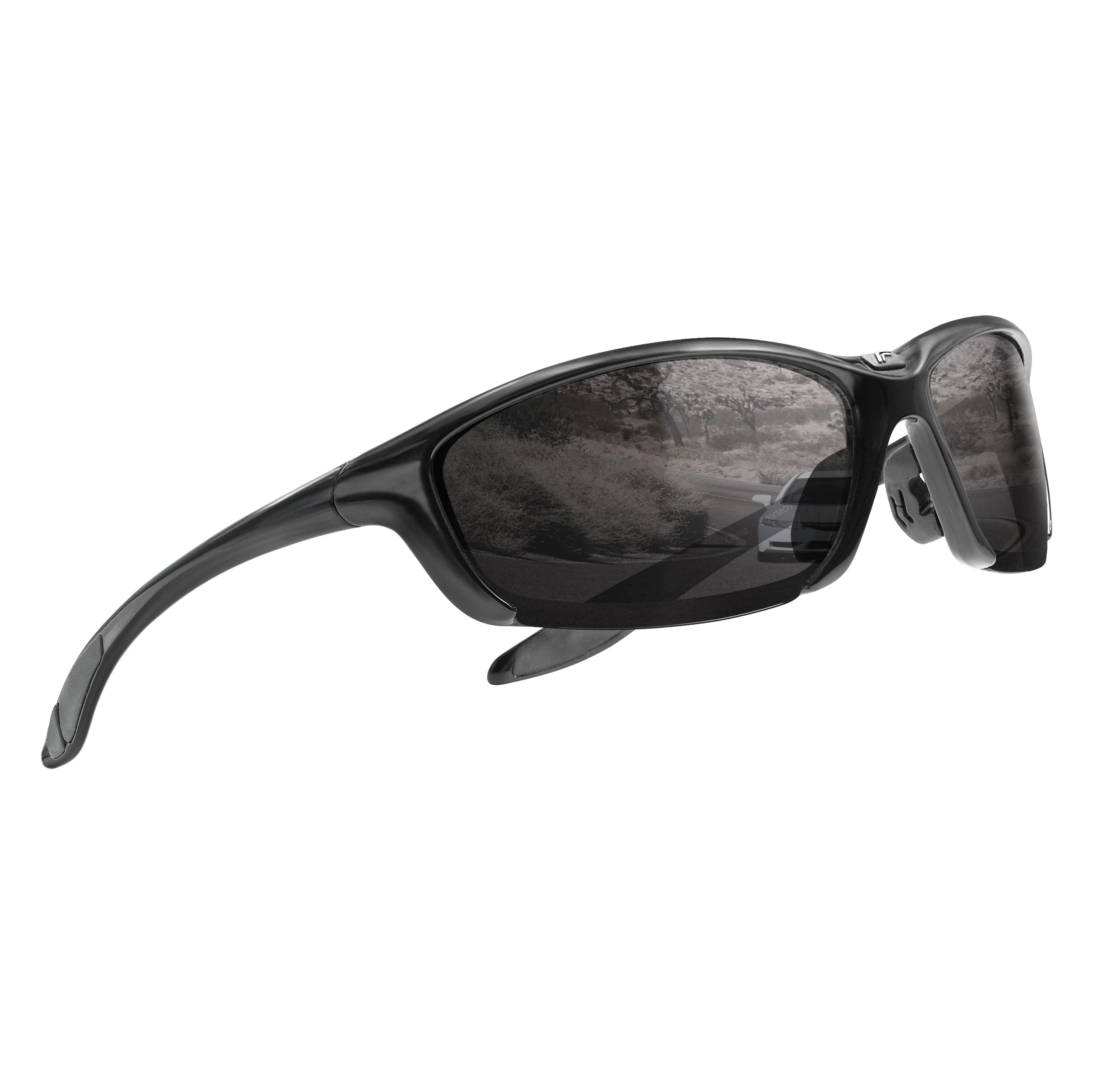 ICECUBE Sportech Polarisierte Sport-Sonnenbrille für Herren und Damen, UV400 Filterkategorie 3 Blendschutz, leichter TR90-Rahmen, Hartschalen-Etui inklusive