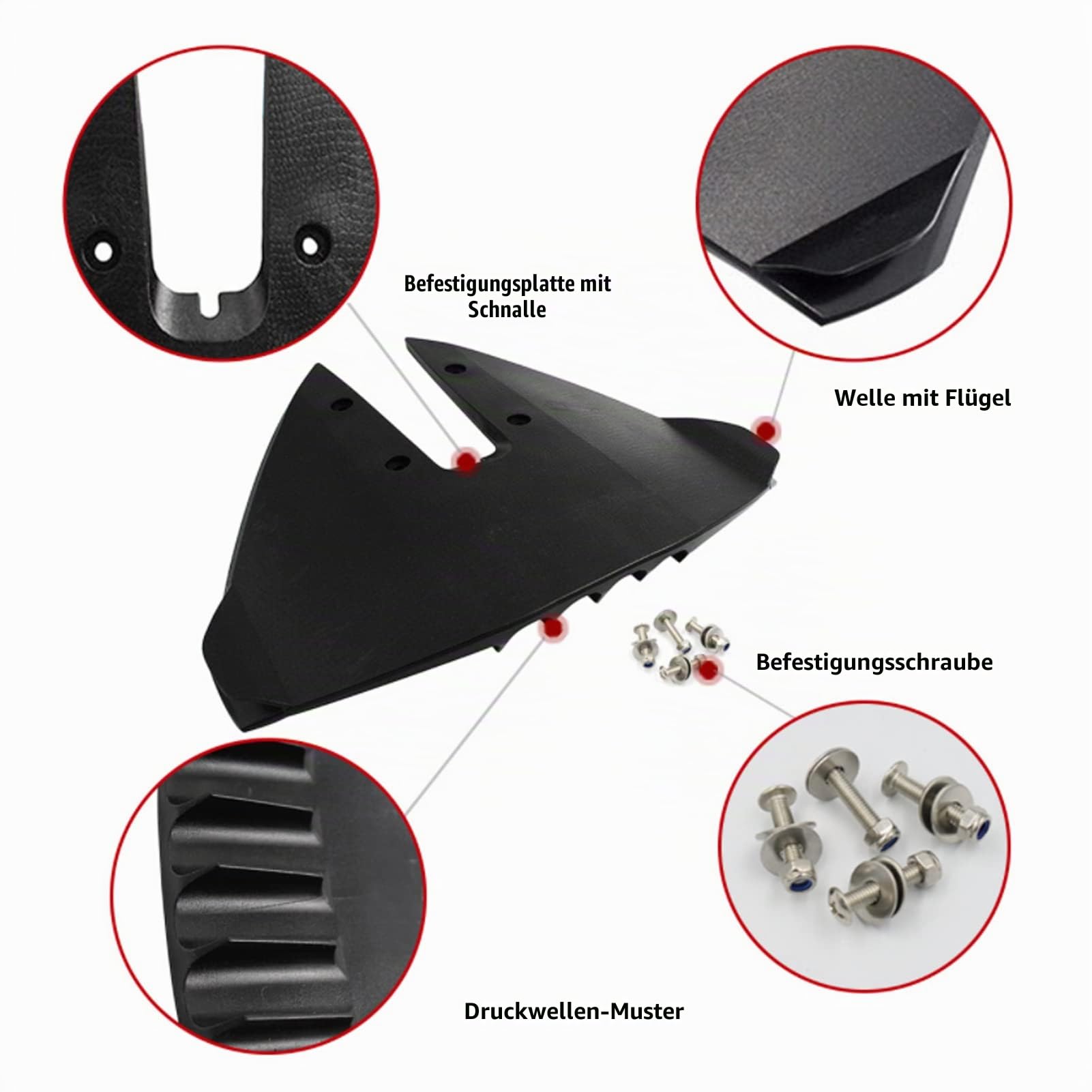Hydrofoil für Außenbordmotor， Außenborder/Outdrive-Stabilisator， Marine Hydrofoil Stabilizer Professioneller Flossenstabilisator für Boote mit 15-300 PS Außenbordmotor