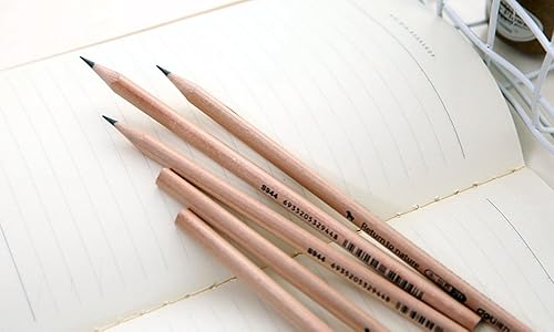 Miniatura 3 de Lápiz 2B triangular de madera natural sin plomo, sin pintura, para bocetos artísticos, escritura, dibujo (30 piezas)