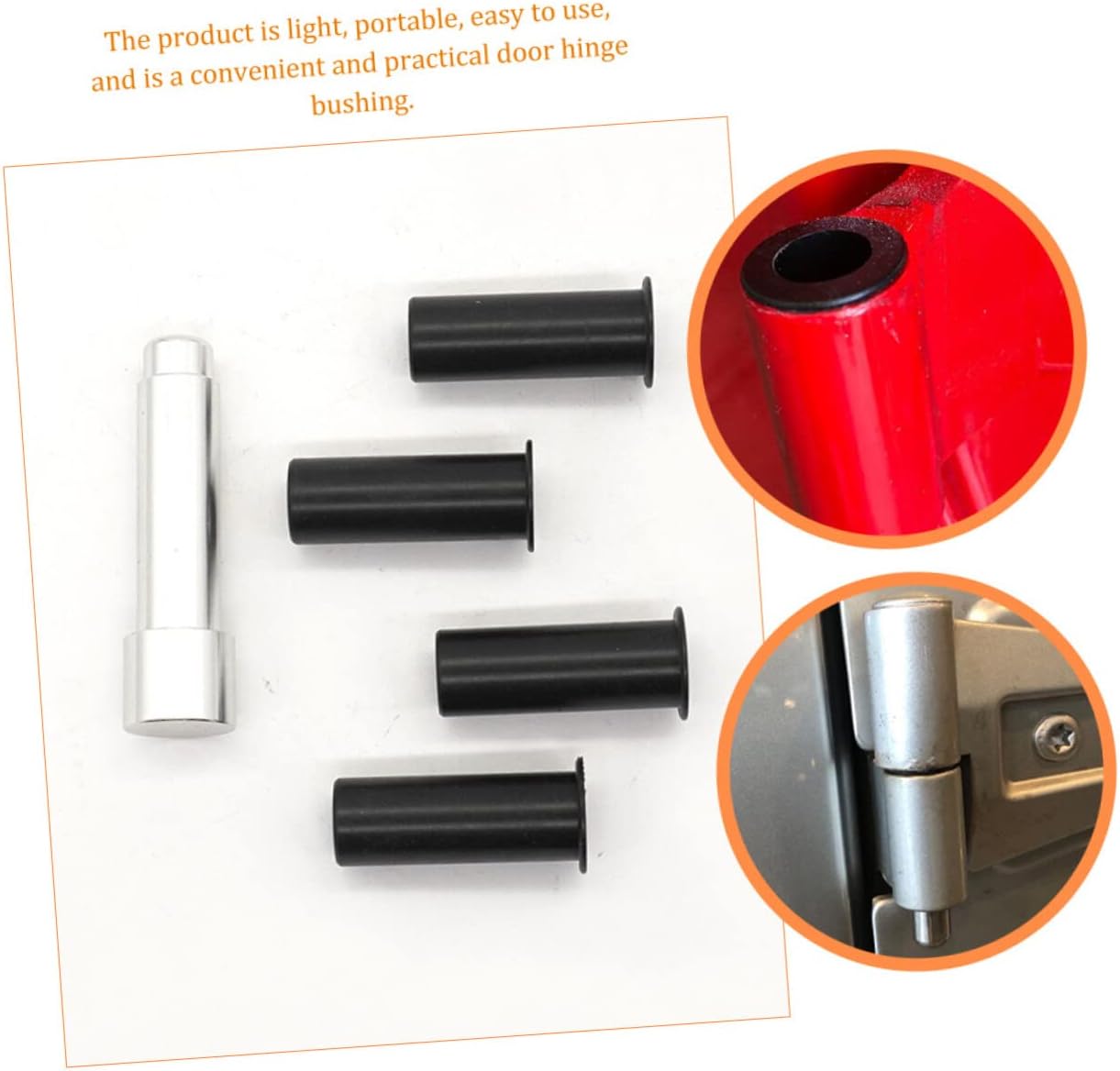 TEHAUX 5sets Car Door Hinge Bushing Repair Kit for Jku Insert Liner Installation Tool Easy to Use Door Hinge Replacement