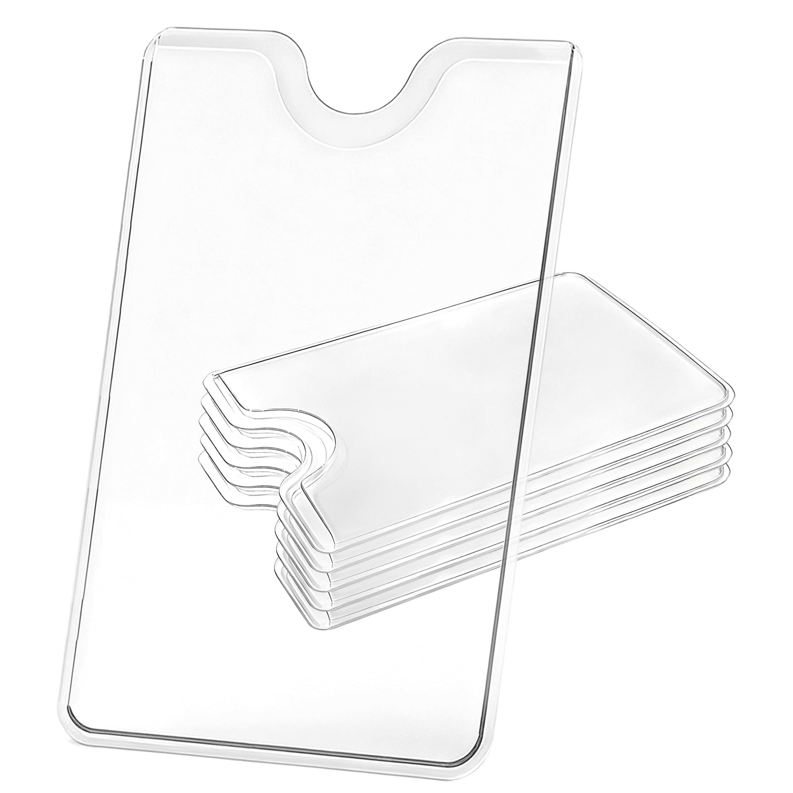 6 x Transparente kartenhülle hartplastik,kartenschutz,card case,ec karten schutzhülle,kreditkartenhülle,scheckkartenhülle,kartenschutzhülle für ec karte bankkarten kreditkarten für ihre Geldbörse
