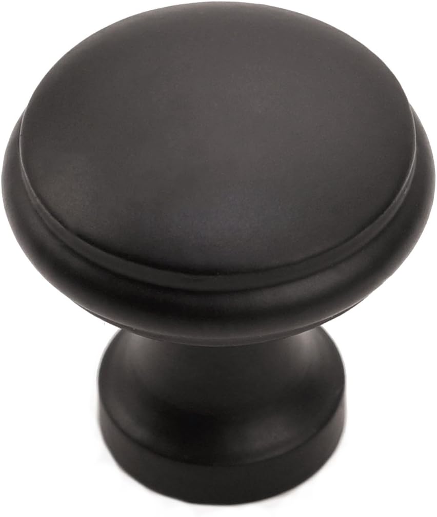 Iron Valley - 1-1/8" Round Edge Cabinet Knob - Pack of (25) - Solid Cast Iron