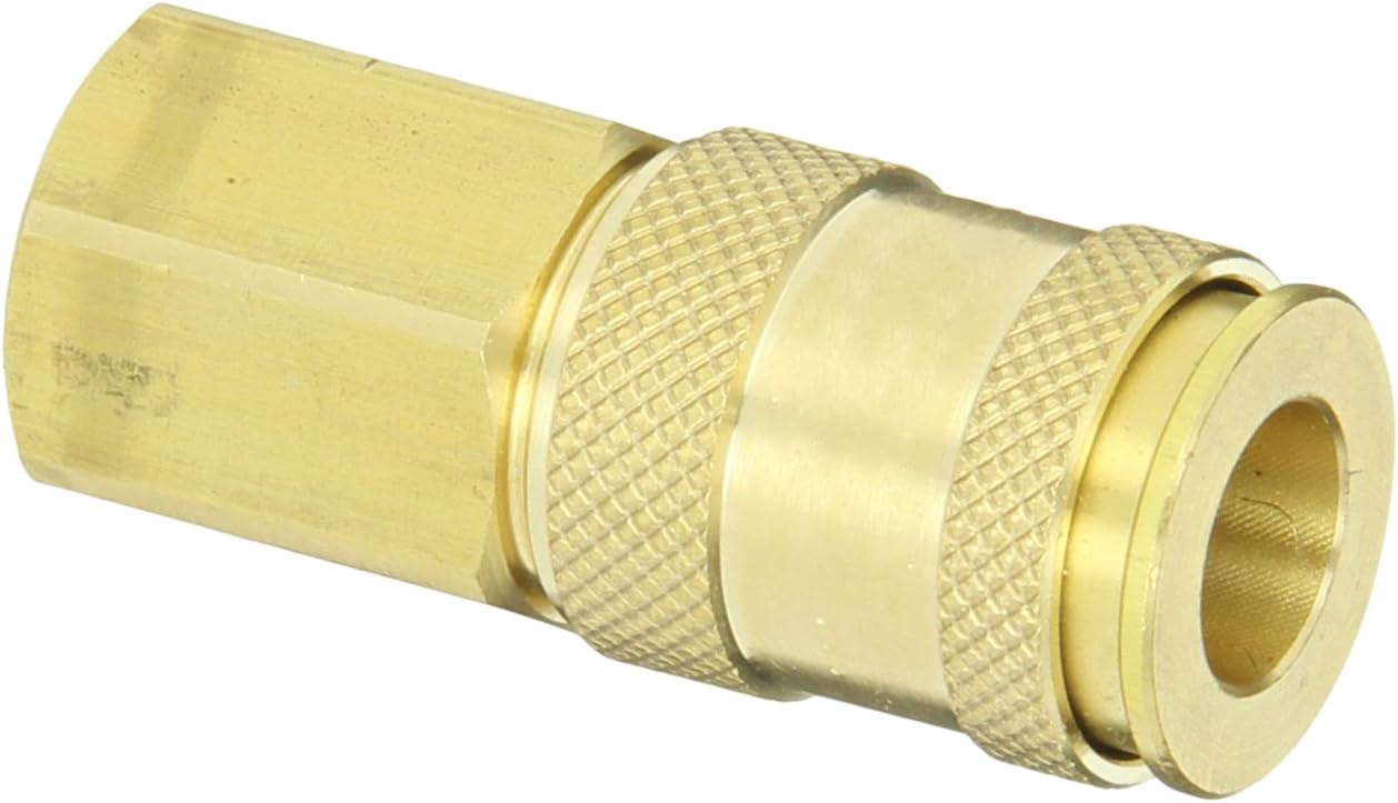 Dixon Valve UDC2023 Brass Air Chief Universal Quick-Connect Air Hose Socket, 1/4" Coupler x 3/8" NPT Female Thread, 37 CFM Flow Rating