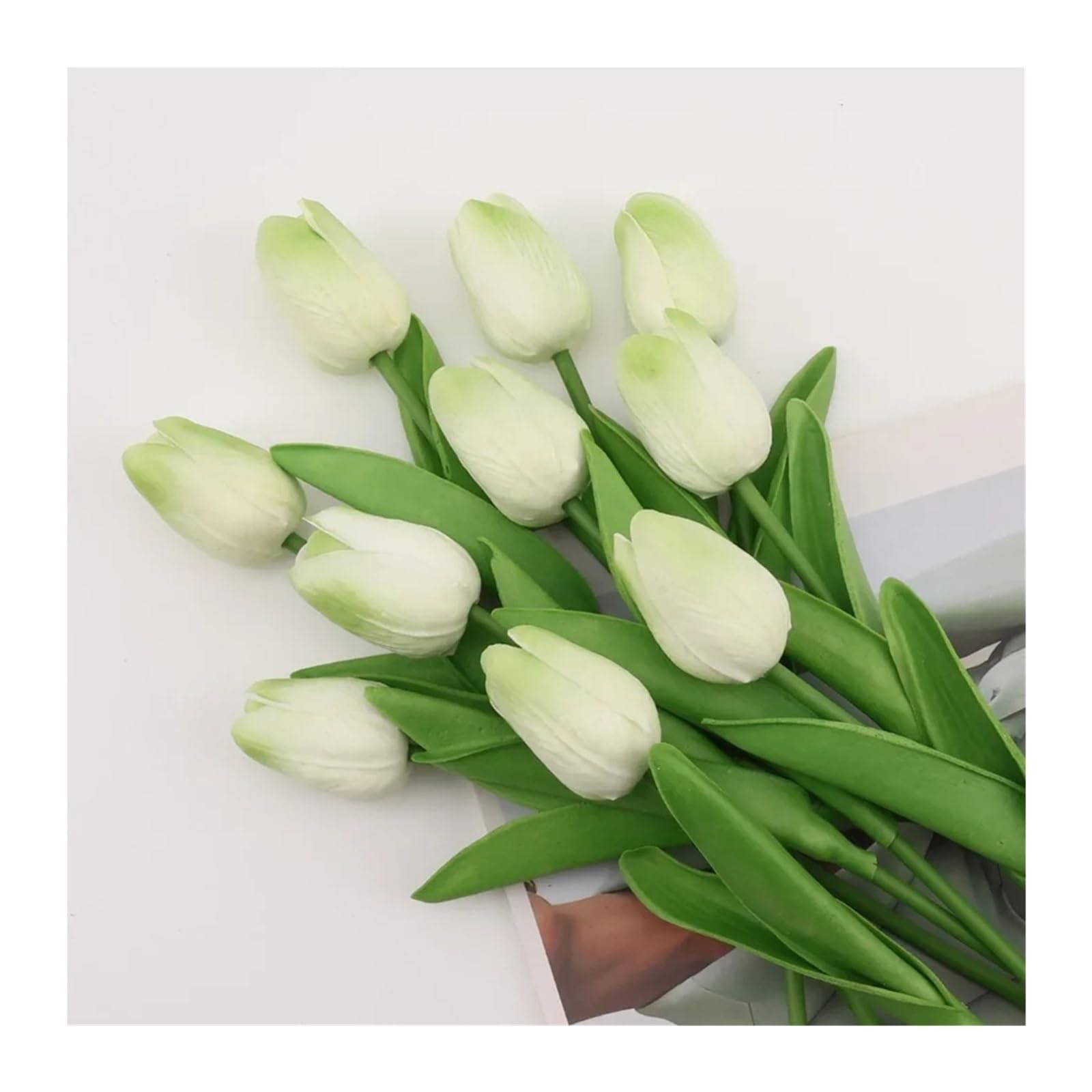 XIANGMLING 6Pcs Artificial Tulip Flower Garland, Wedding Garden Arch Bouquet for Home Vase Decor(Color16)