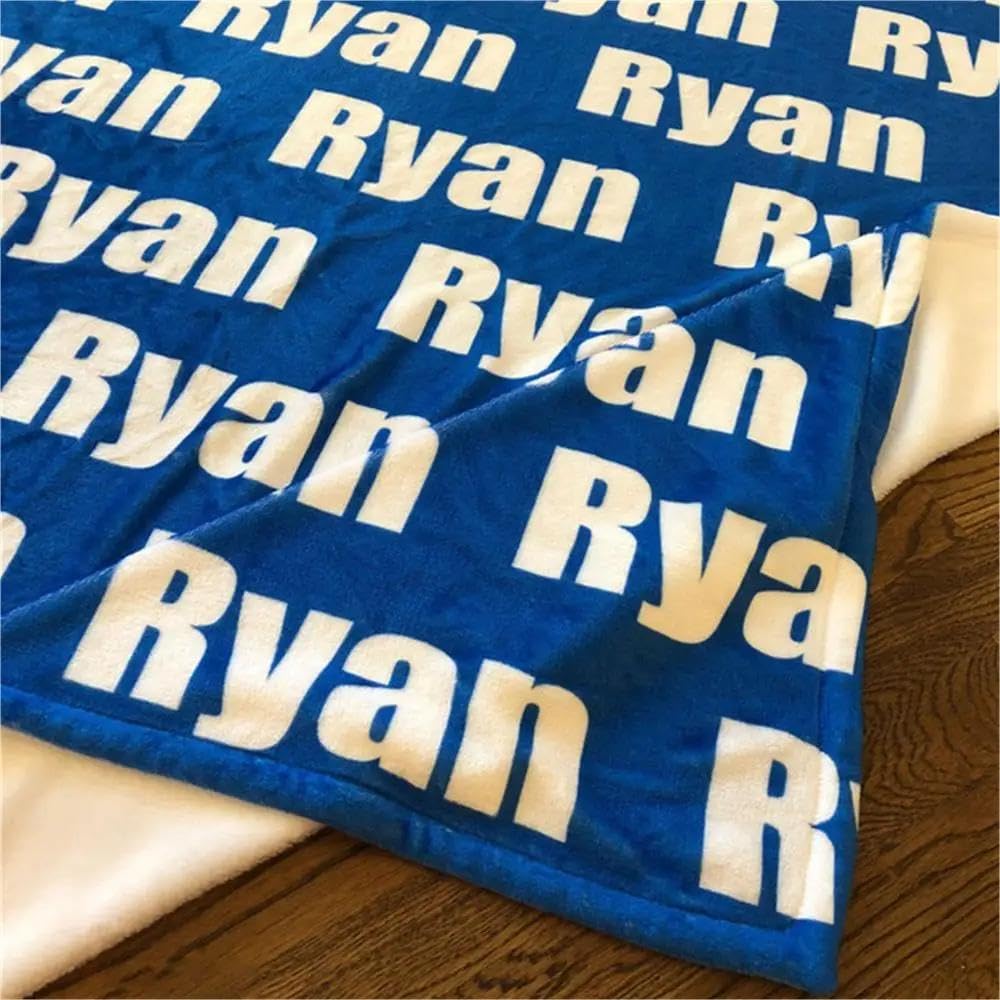 REEG Manta de bebé personalizada | Manta de franela personalizada con nombre | Manta de guardería para recién nacidos | Manta personalizada para niños | Manta personalizada de regalo (180 x 220 cm)