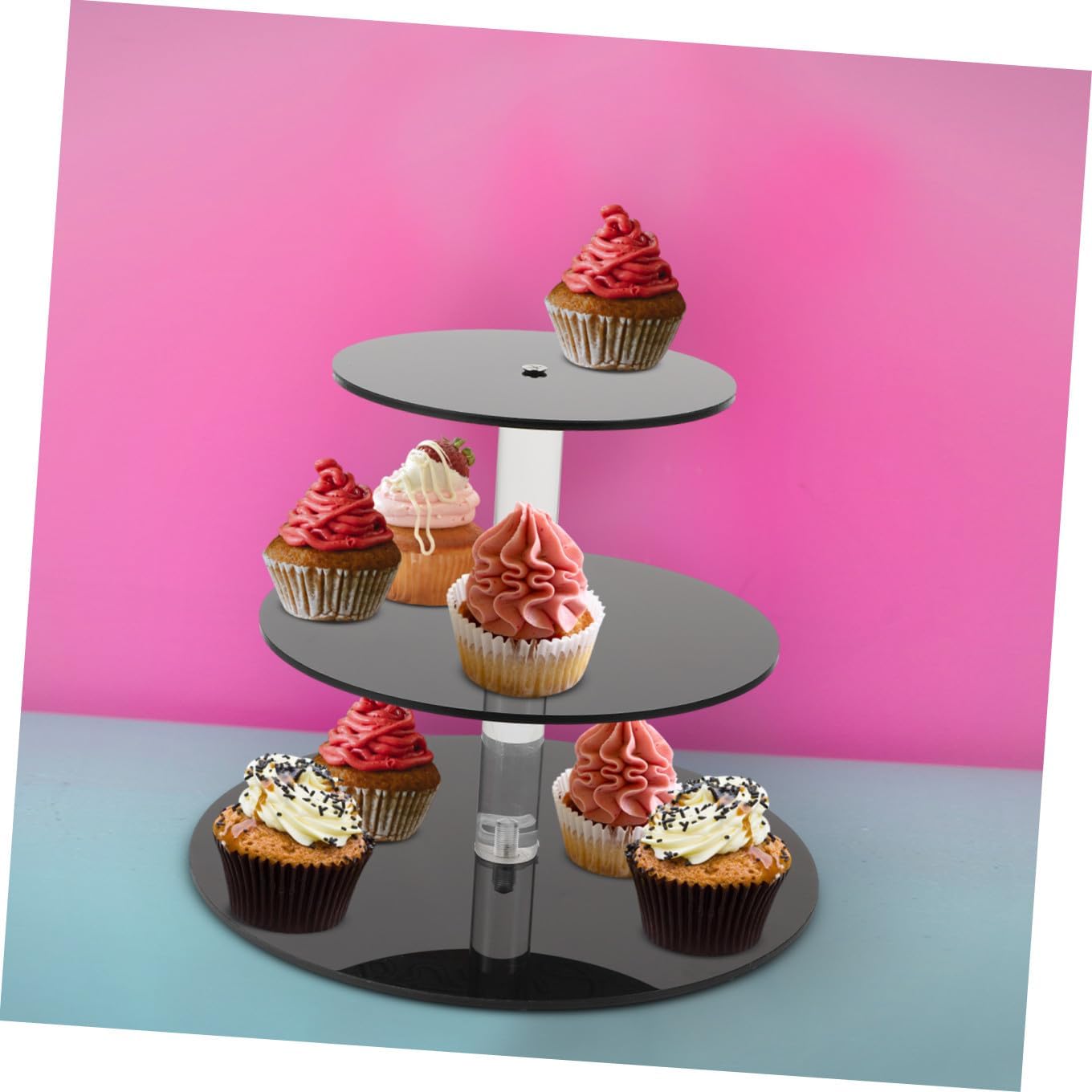 Luxshiny 1Set Dessert Display Stand Cake Rack for Weddings Parties Home Decoration Versatile Cupcake Holder for Sweets Fruits Snacks Design