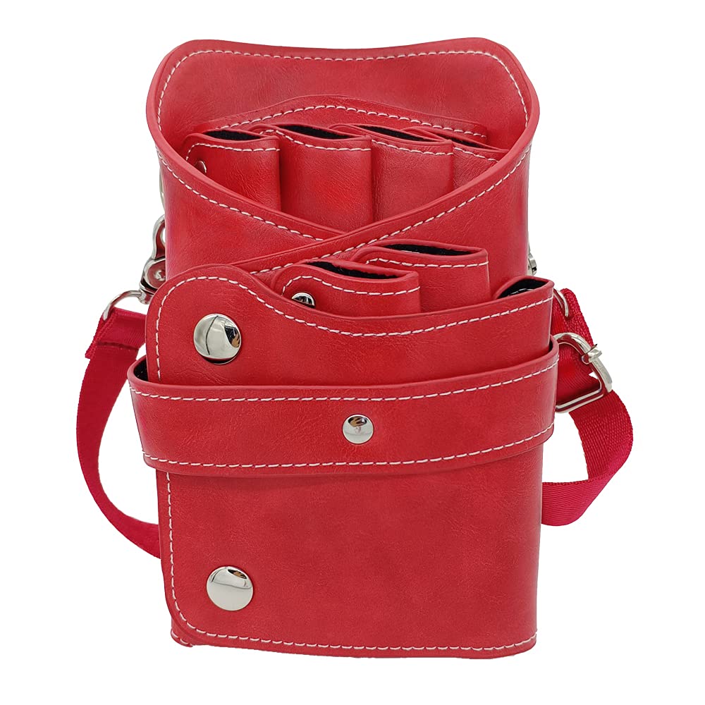 Bolsa herramientas de peluqueria Cartuchera peluqueria Bandolera peluqueria profesional Bolsa Tijeras Peluqueria Puede acomodarse Tijeras Tijeras Electricas Tijeras peluqueria canina Elegante Marrón — view 10