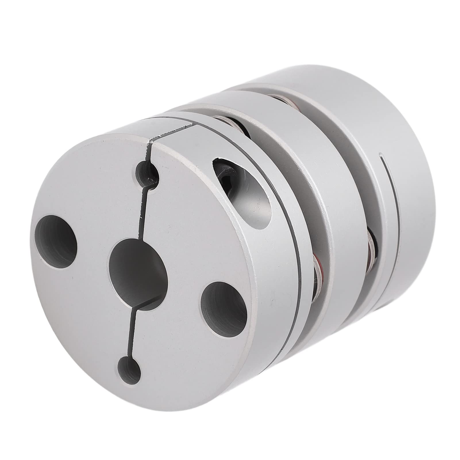 Couplage à double diaphragme | Disque en acier inoxydable et moyeu en alliage en aluminium | Torsion nominale de 25 nm pour moteur pas à pas/servomoteur/machine CNC