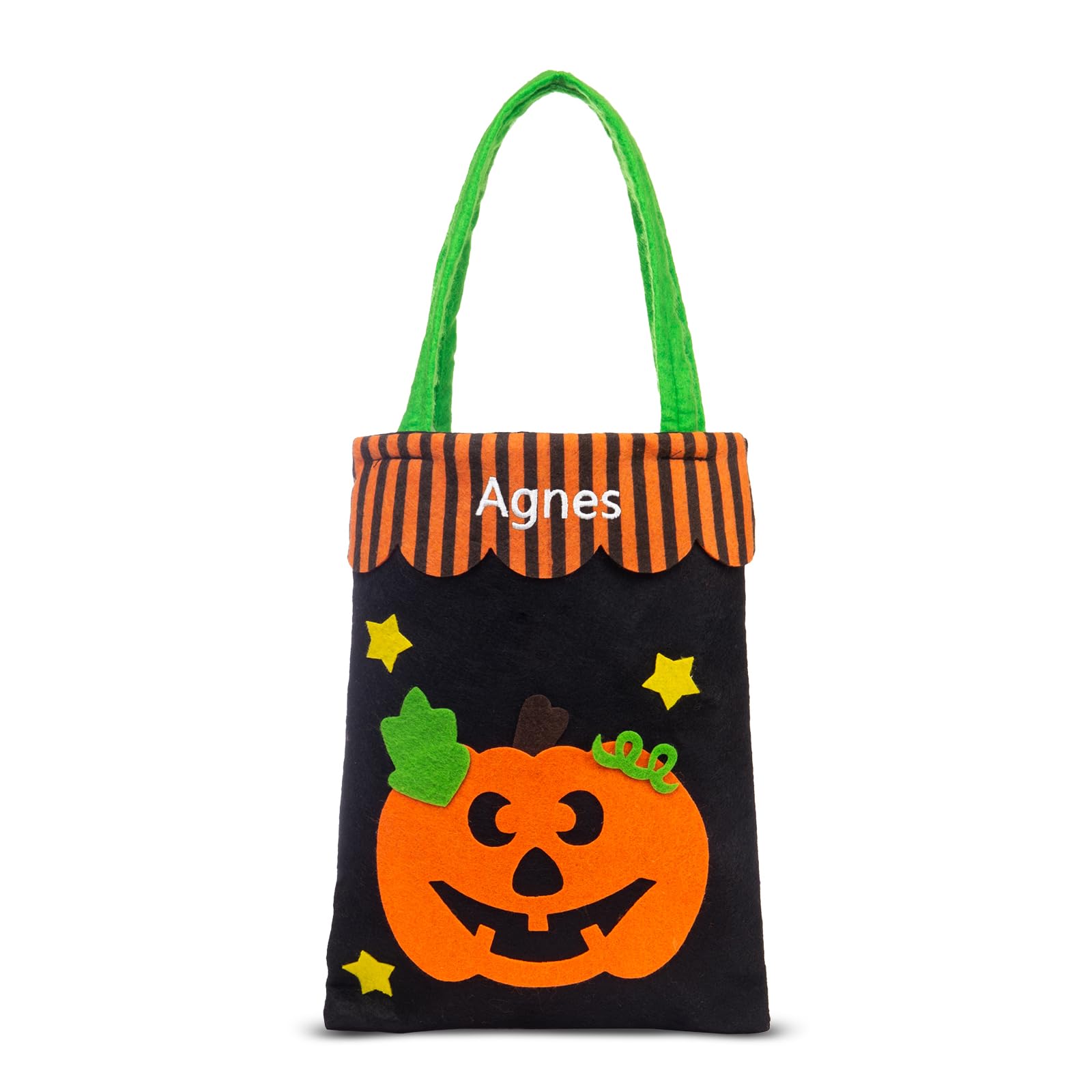 EnvoGif Personalized Halloween Trick or Treat Bags Halloween Bags for Trick or Treating Candy Bags for Kids Halloween Party (7-Pumpkin)