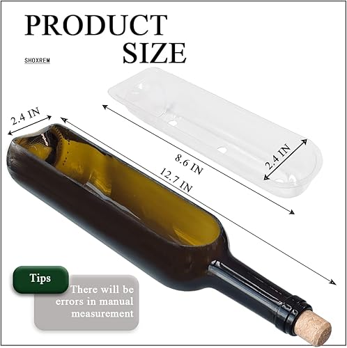 Miniatura 2 de SHOXREM Maceta para botella de vino, maceta de vidrio con dispositivo de drenaje, jarrón horizontal para cactus suculentosfloresplantas de aire,