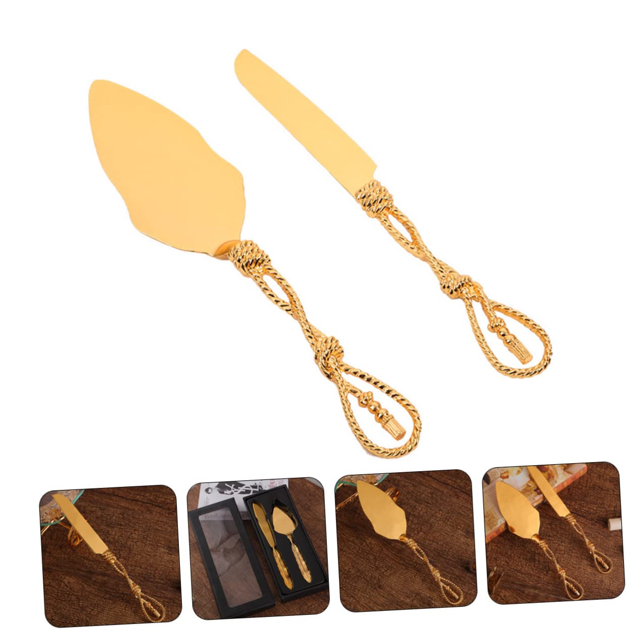 Spatule à Gâteau Mousse Coupe-dessert en Alliage de Zinc, 1 Set