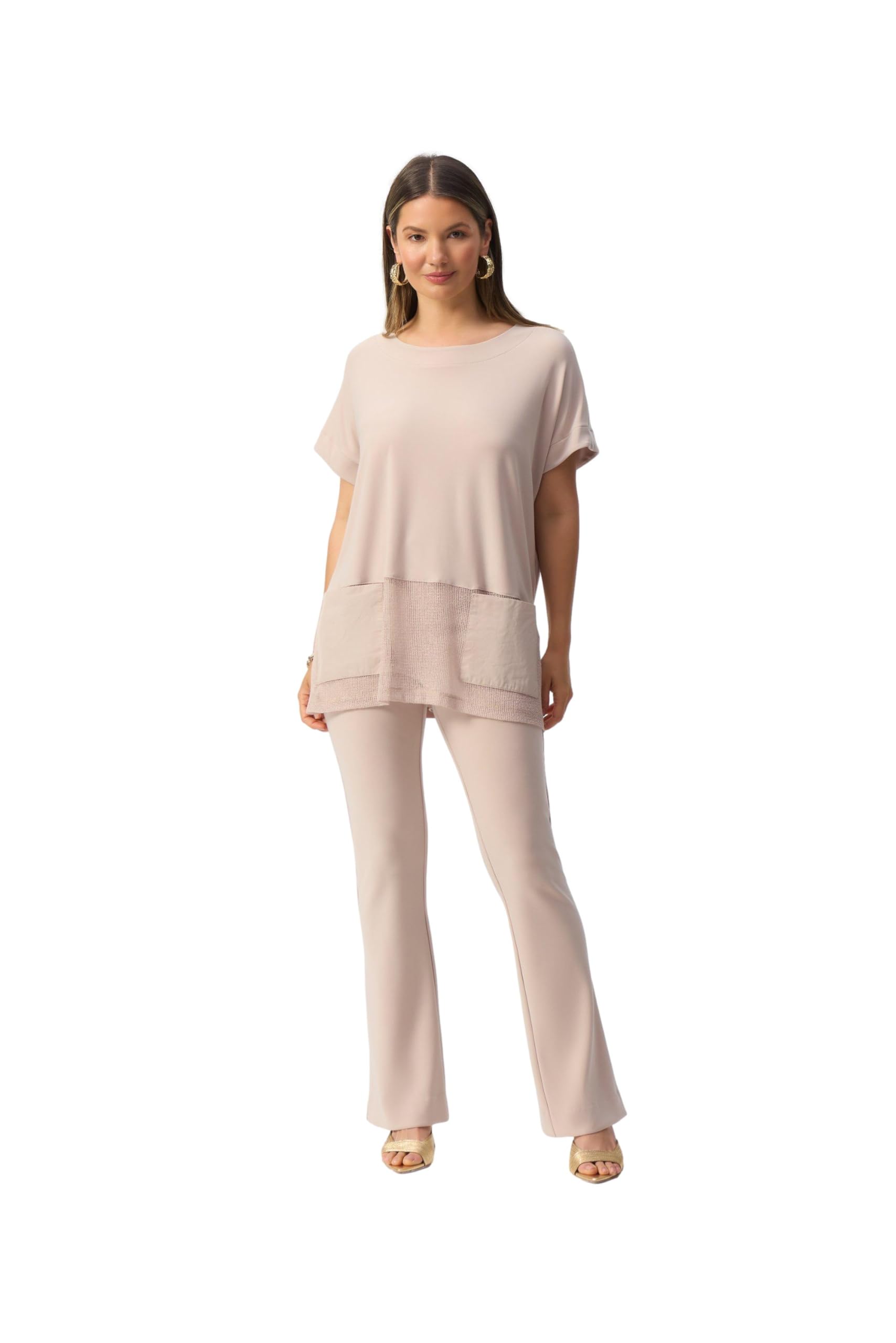 Joseph Ribkoff Womens Silky Knit Flared Pull-On Pants