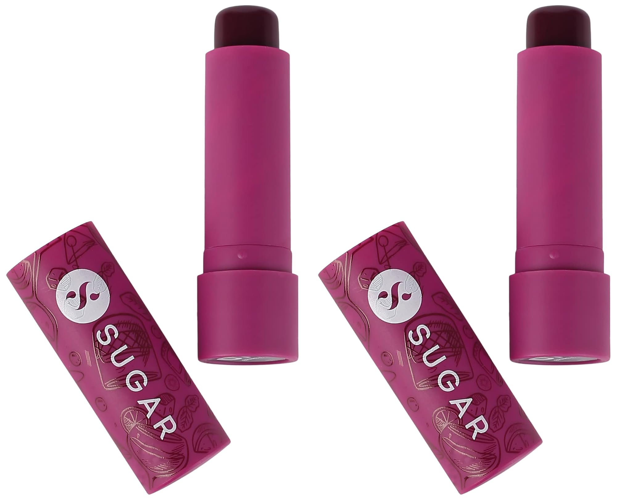 SUGAR Cosmetics Lip Moisturizer For Dry And Chapped Lips, Enriched With Shea Butter And Jojoba Oil 4.5 Gms - (Purple) (Pack of 2)-picture-30