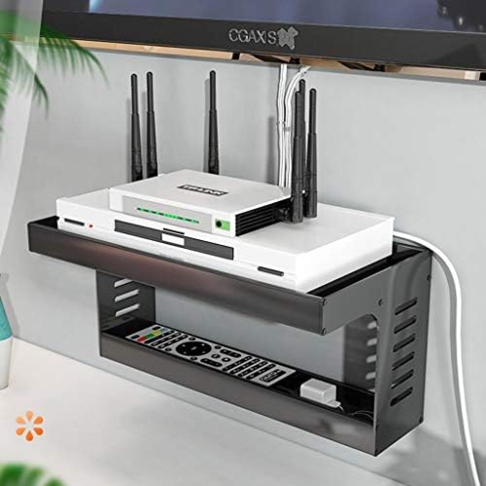 Router-Aufbewahrungsregale, Wandhalterung, WLAN-Router, Ständer, Aufbewahrung, Wandregal, Halterung, Projektorregal für TV-Zubehör, WLAN-Router