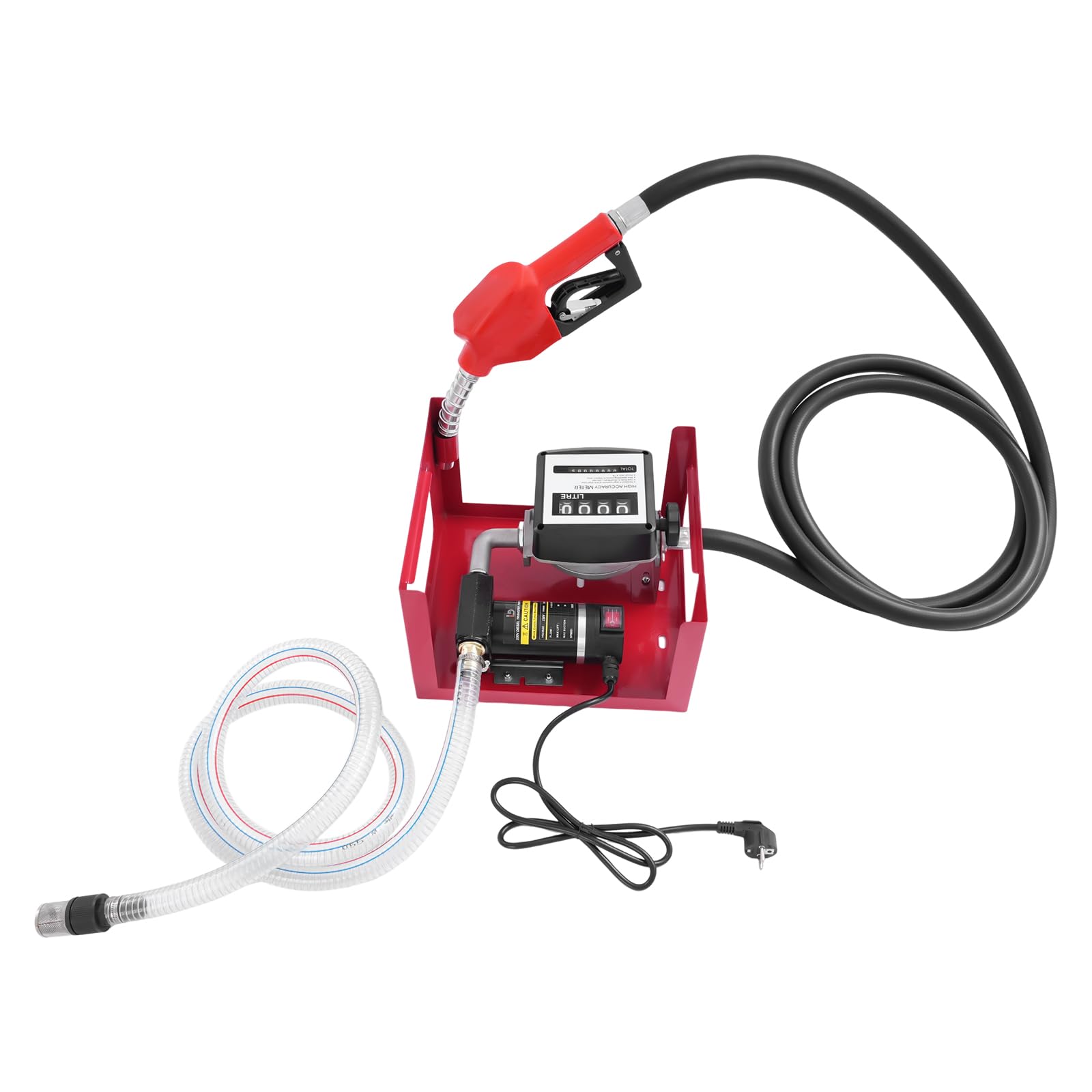 Bomba de aceite para calefacción, bomba diésel con pantalla, 200 W, bomba de aceite eléctrica de 50 l/min, interruptor de tres etapas, bomba de extracción de aceite con manguera y pistola de