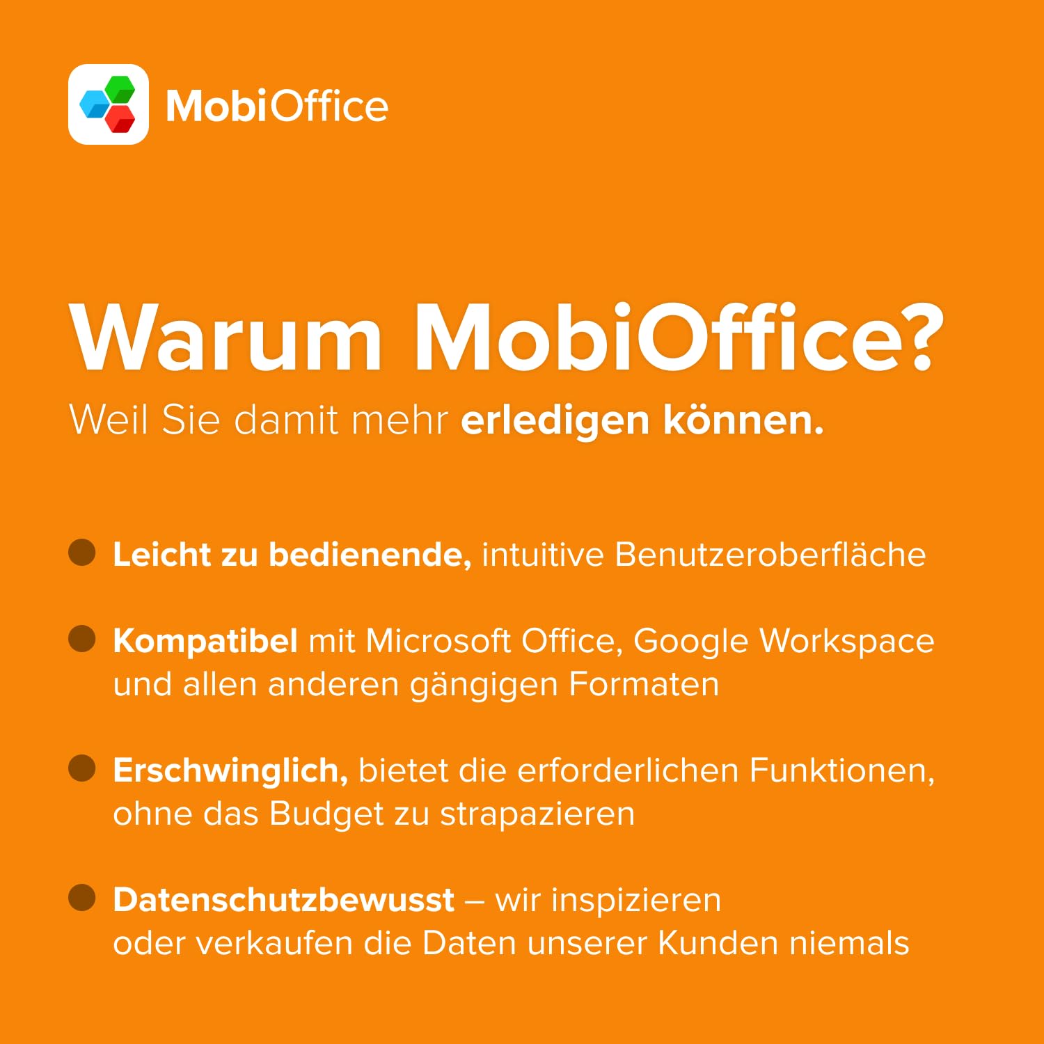 MobiOffice Multi-user 4-in-1 Bürosuite für Windows Lizenz Textverarbeitung Tabellenkalkulation Präsentationen E-Mail PDF-Reader