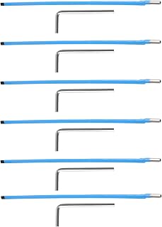 Yibuy 6 varillas de ajuste bidireccional para guitarra, color azul, 46 cm de longitud y 0,9 cm de diámetro