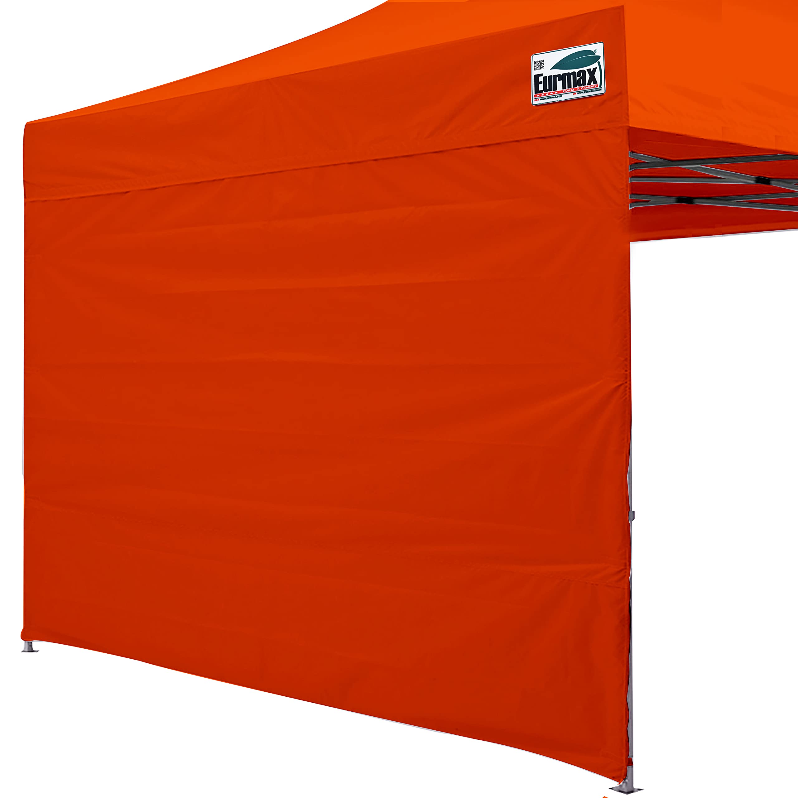 Eurmax USA 10x10 Pop Up Canopy SunWall-UV Protection for Tents,Blocks Sunlight&Wind,Water Resistant Side Wall Only,Easy Hook & Loop Installation,Fit for 10FT Straight Leg Shelters&Gazebo,Orange
