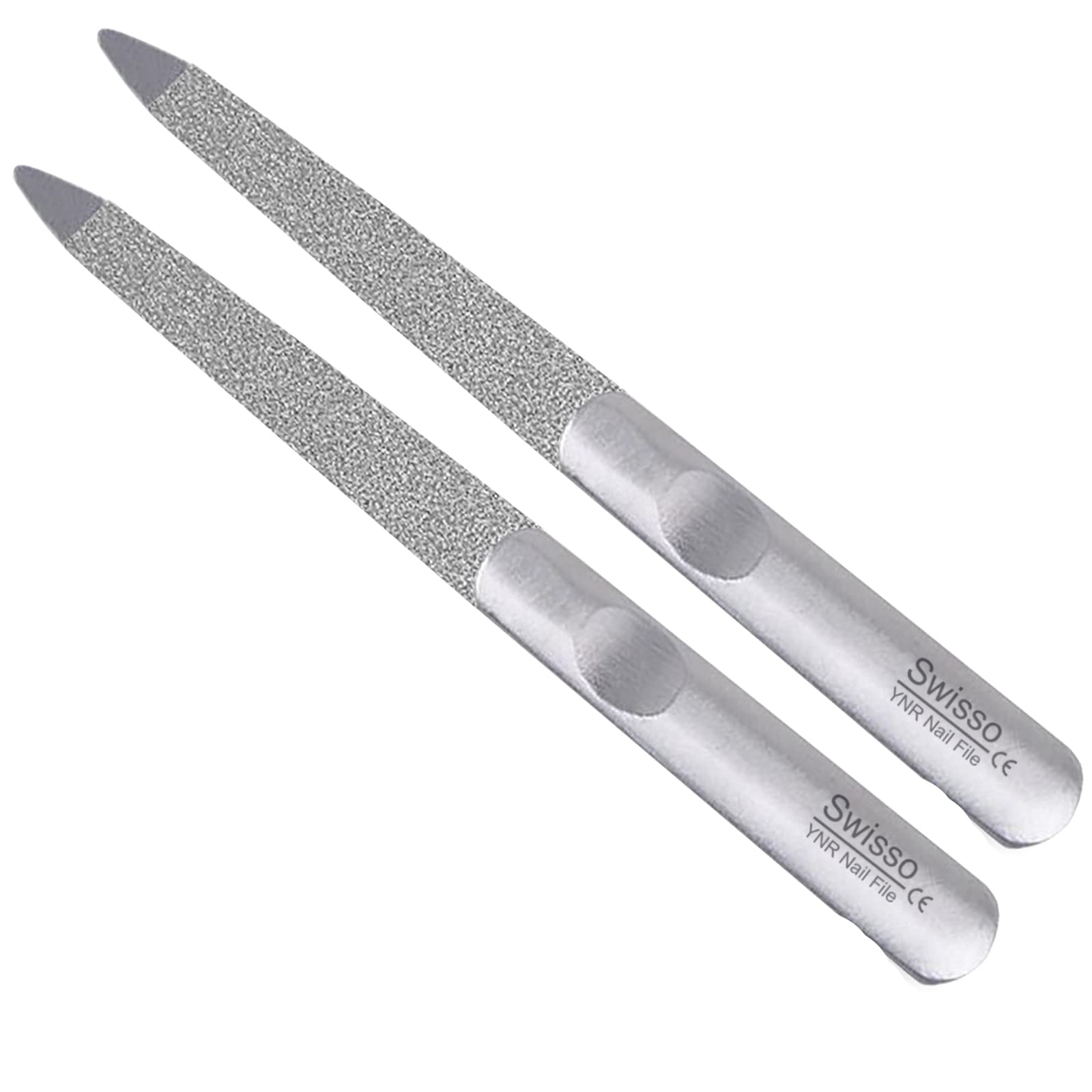YNRDiamond Deb Foot Skin & Nail File Steel 4" 11Cm Professional Quality - Stainless Steel Nail File - Podiatry/Chiropody - Reusable File - Pack of 2