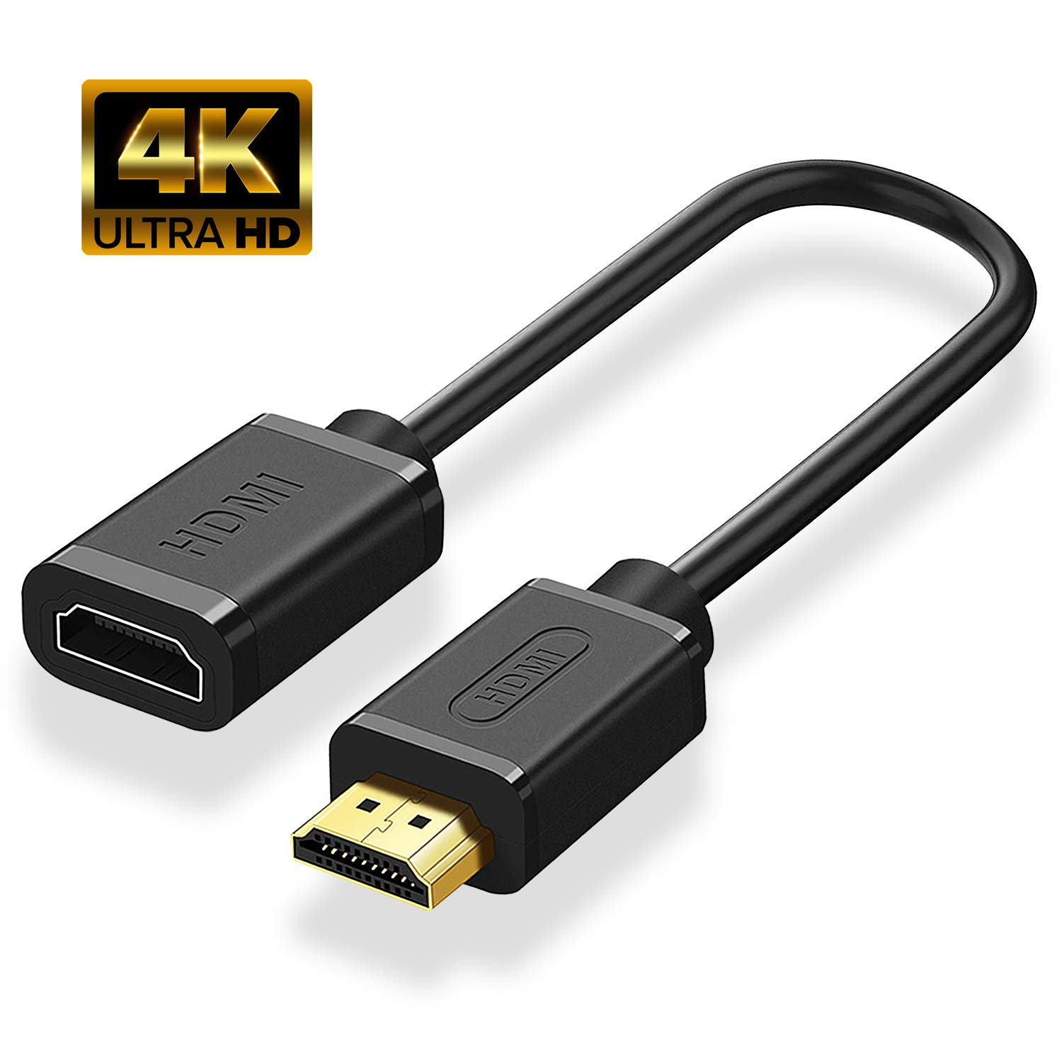 Techrum HDMI Extender, HDMI Extension Cable 4K60Hz 20cm HDMI Male to Female Adapter for Fire TV