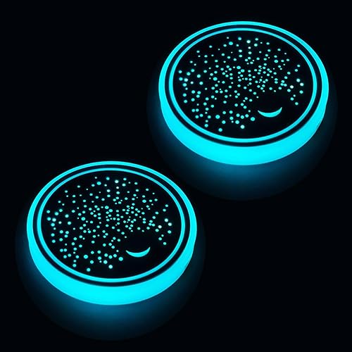 Miniatura 1 de Paquete de 2 posavasos con luz para portavasos de automóvil, portavasos con luces LED para automóvil, portavasos LED para automóvil, portavasos LED