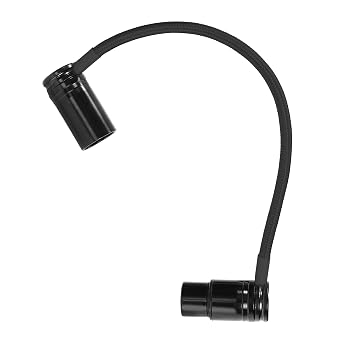 KONDOR BLUE | 8 Inch Straight Low Profile Right Angle XLR Cable, 3-Pin Male to Female | Adjustable Angle Connectors, Shielded Balanced Audio for Cameras, Microphones, Mixers, Recorders | Black