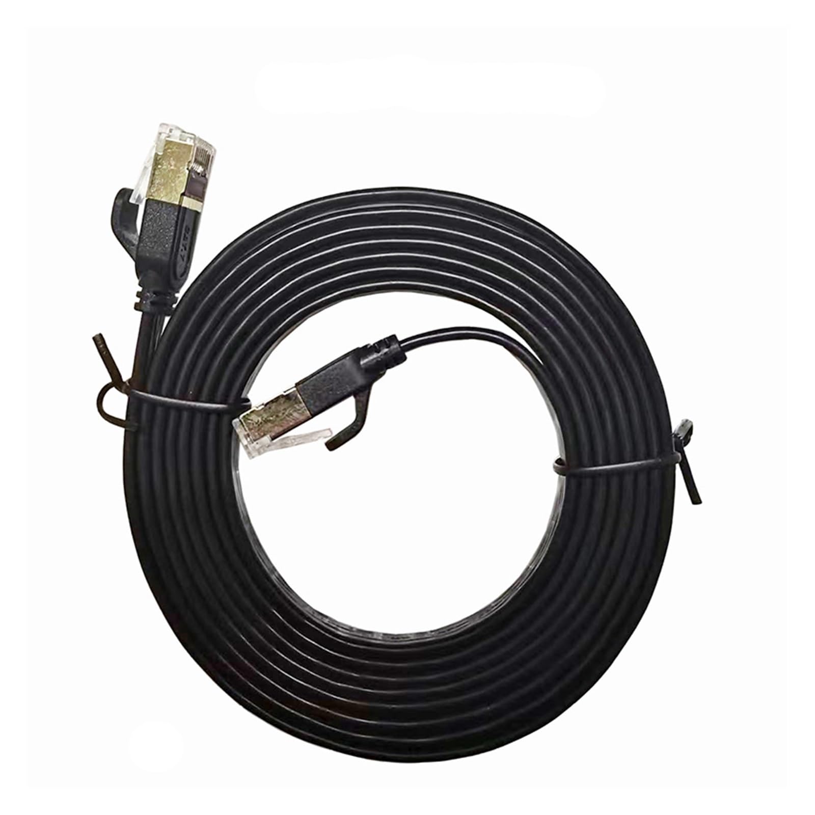 Snowy - Cavo piatto Cat7, cavo di rete Ethernet Cat 8, 20 m, 7, RJ45, cavo di rete Cat8, compatibile con router, modem, cavo LAN RJ 45, ad alta velocità (Cat7, nero, 3 m)