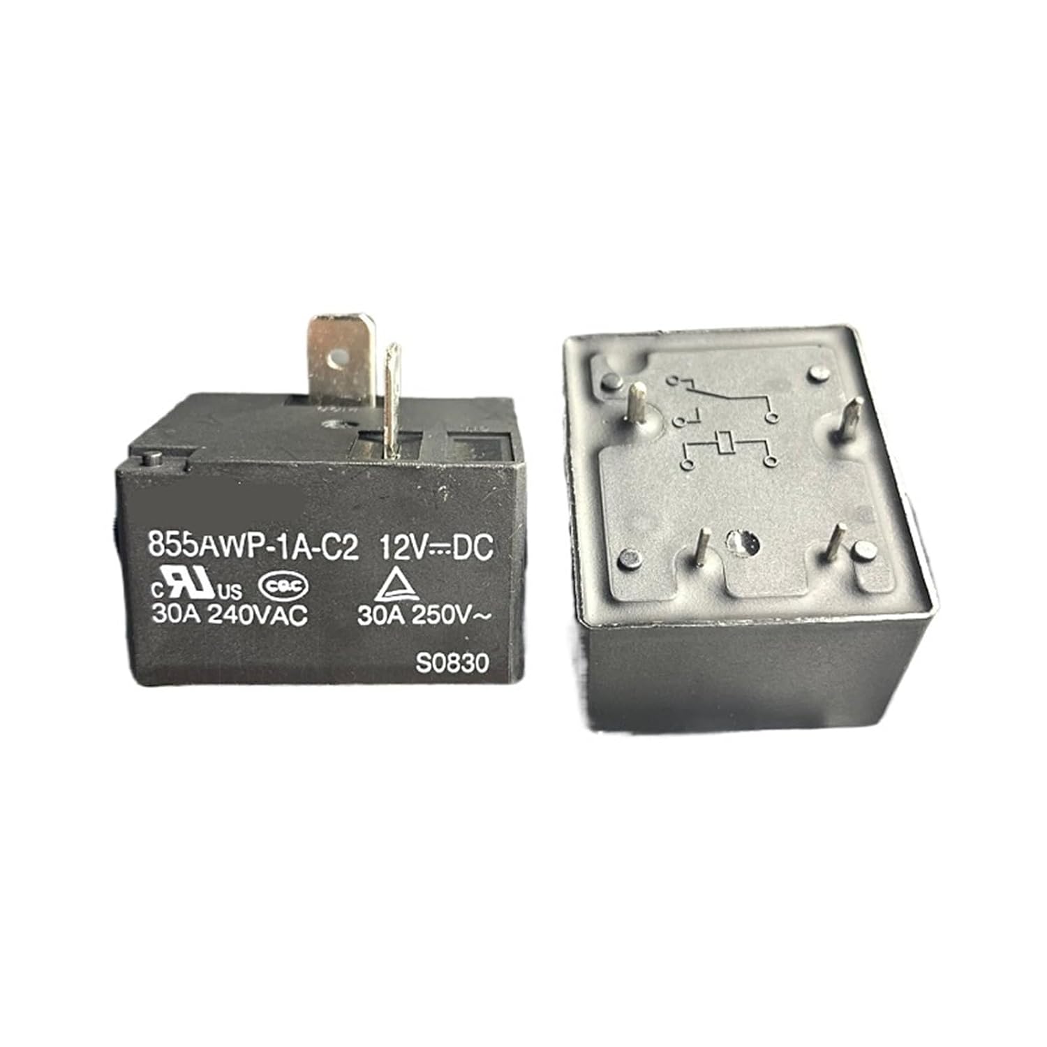1pcs 855AWP-1A-C2 12VDC 30A High Power Relay for Air Conditioning Water Heater Compressor