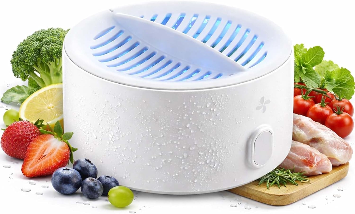 Fruit and Vegetable Washing Machine,Portable USB Wireless Veggie Wash,Fruit Vegetable Cleaner Device 3 Minutes of Deep Cleansing for Washing Fruits, Vegetables, Rice, Meat (White)