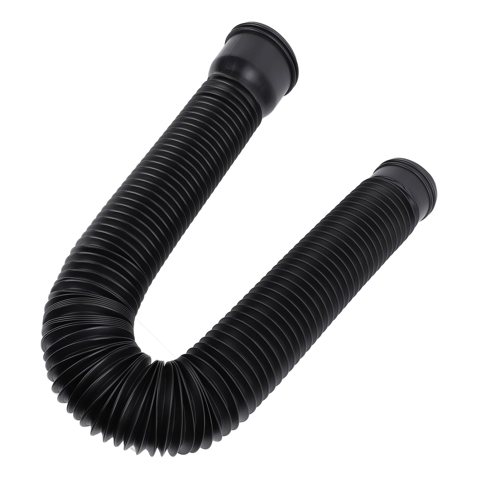 Jenivaint Rain Gutter Downspout Extension Flexible PE and ABS Drain Downspout Extender 20 to 59in Adjustable with Block for Outdoor Villa Home Garden Round Downpipe Brown (Black)