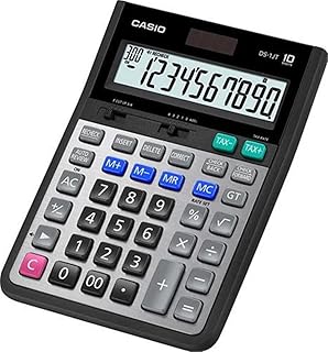 Casio Ds-1Jt Heavy Duty Office Calculator With Plastic Case, Black,Grey, Ds-1Jt