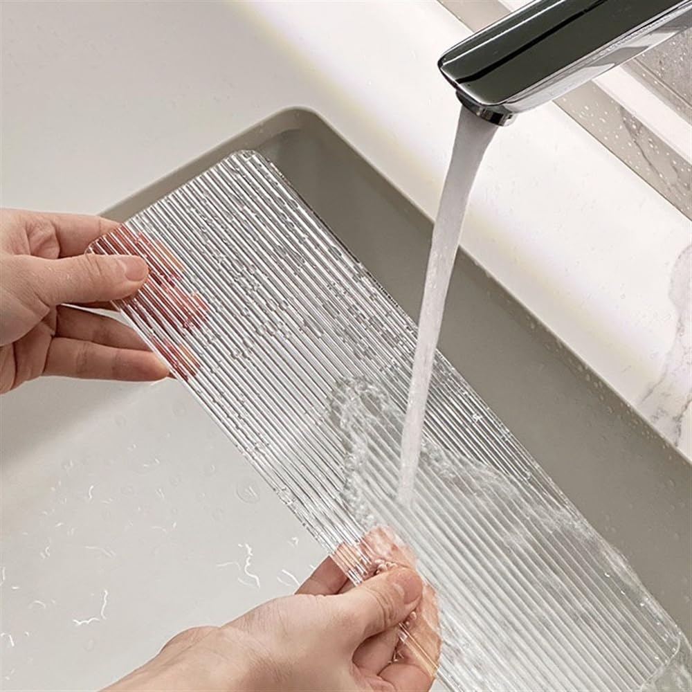 estante para ducha Estante de ducha acrílico montado en la pared con gancho for almacenamiento de esquina de baño 30-40cm(30cm)