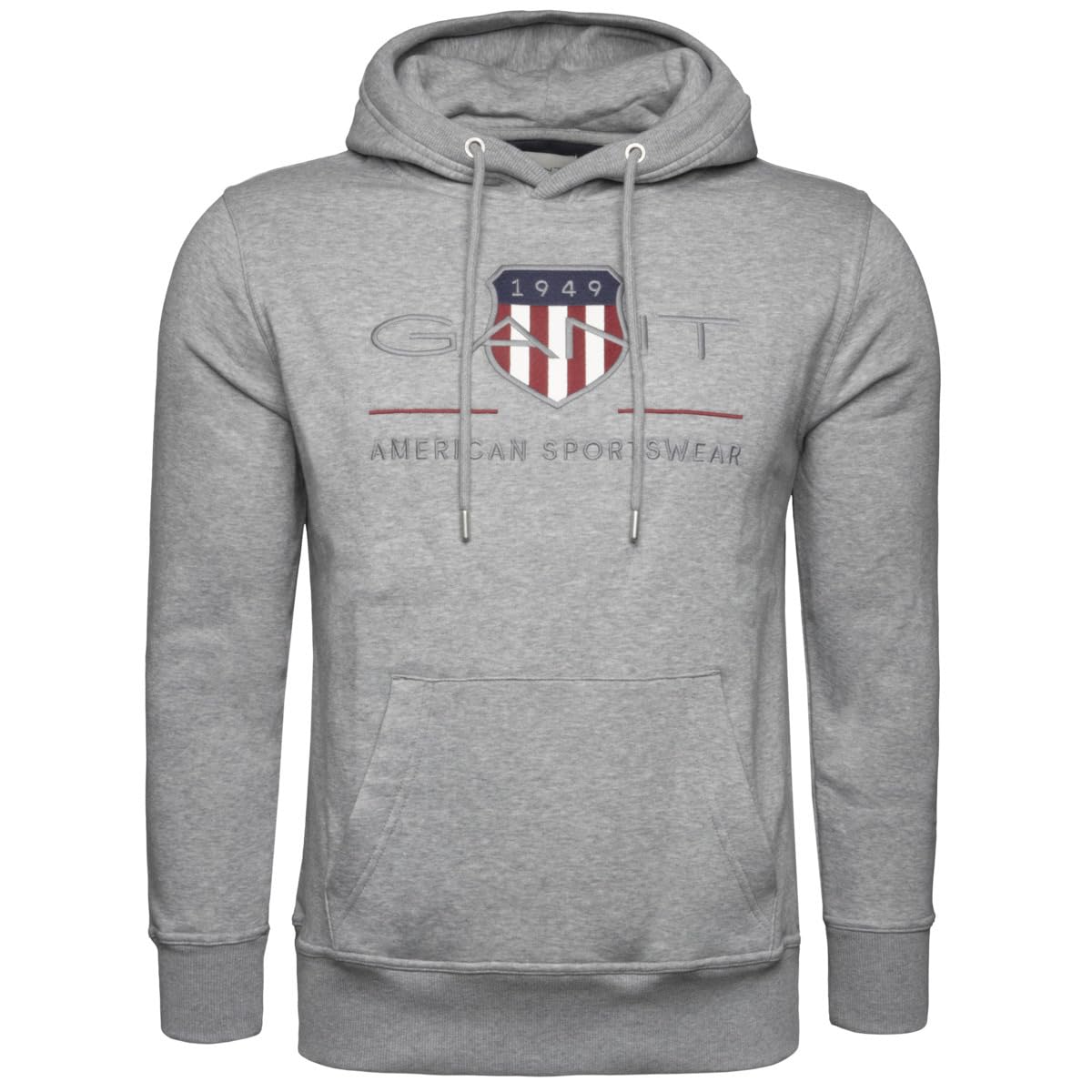 Gant Herren Reg Archive Shield Hoodie Kapuzenpullover, Grey Melange, L EU