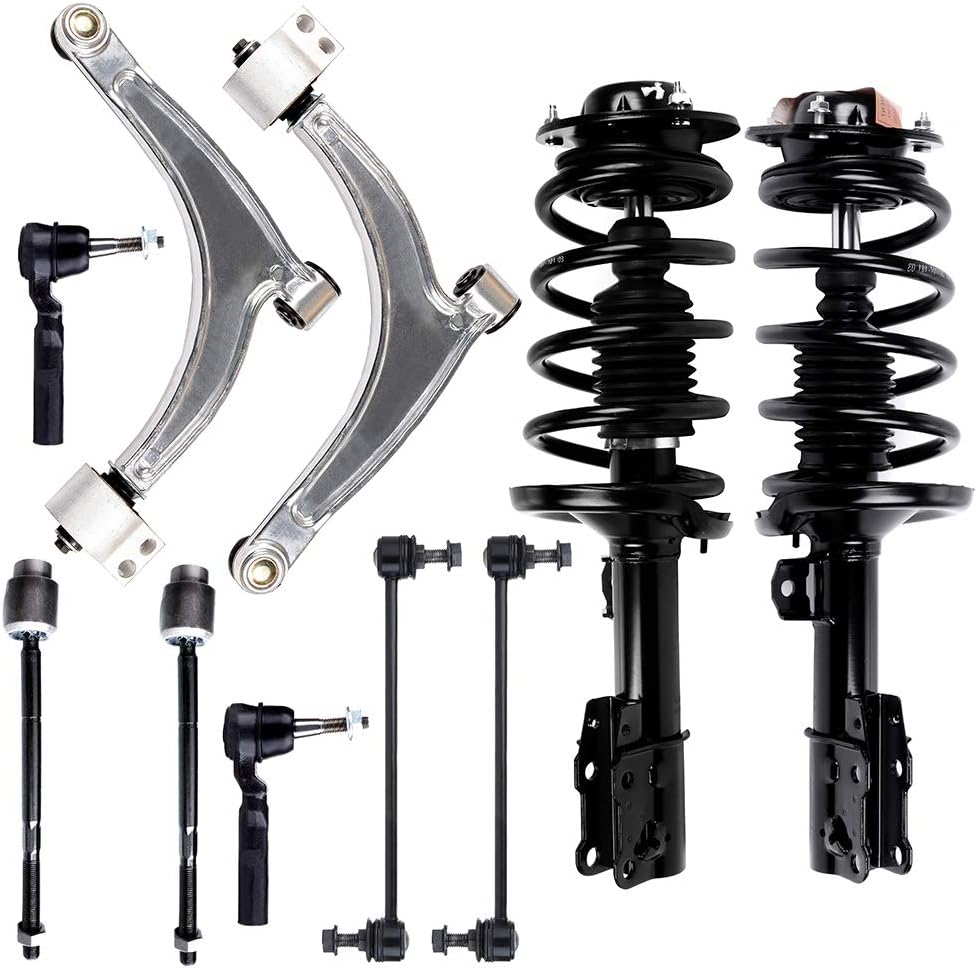 Struts Suspension kit for Chevrolet for Malibu Front Strut and Tie Rod End Tie Rod End Control Arm and Ball Joint Assembly Stabilizer Bar for 2004-2012 for Chevrolet for Malibu shocks absorber