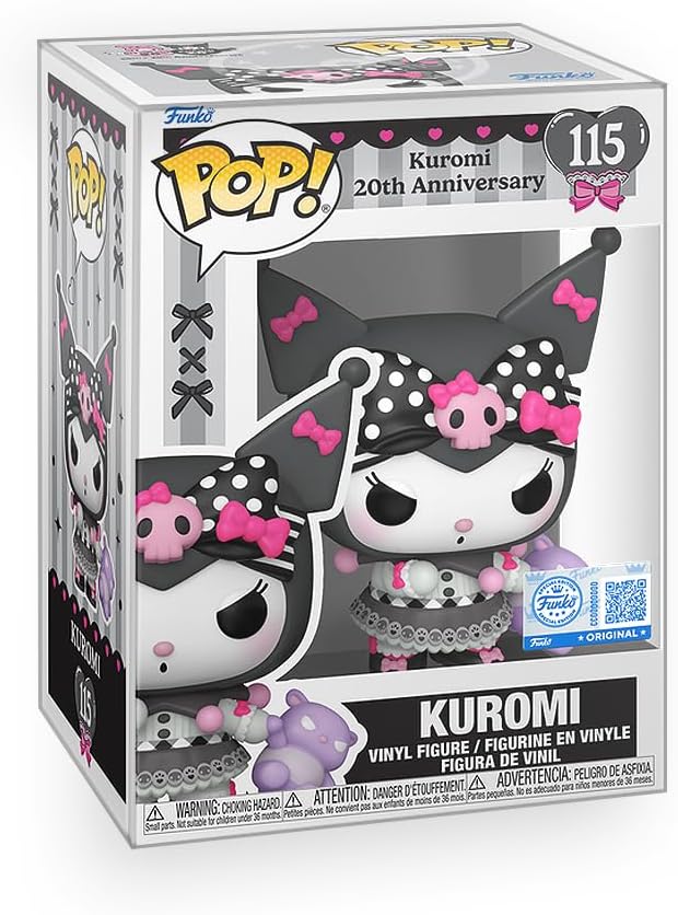 Pop Hello Kitty - Kuromi with Baku 20th Anniversary Limited Edition Exclusive Vinyl Figure Bundled with Box Protector Compatible for Funko