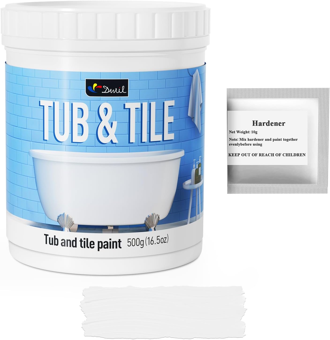 Tub and Tile Paint, Tub and Tile Refinishing Kit with Hardener, Tile