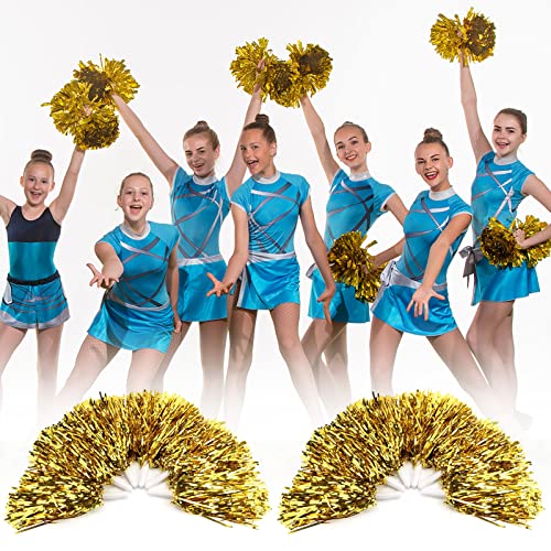 DEWIN Cheer Pom Poms, 6pcs Cheerleading Pompoms Sports Cheer Party Dance Accessory Tool for Sports Meeting Stadium, Party - Image 3