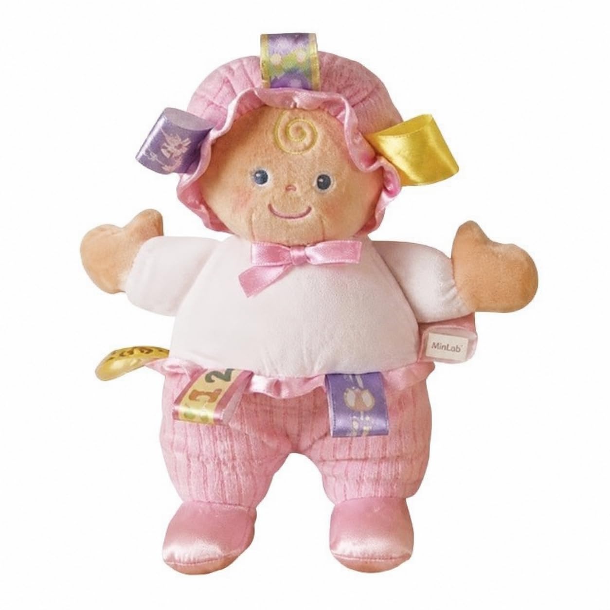 MinLab Baby Tagies Doll, Pinkk, 8'