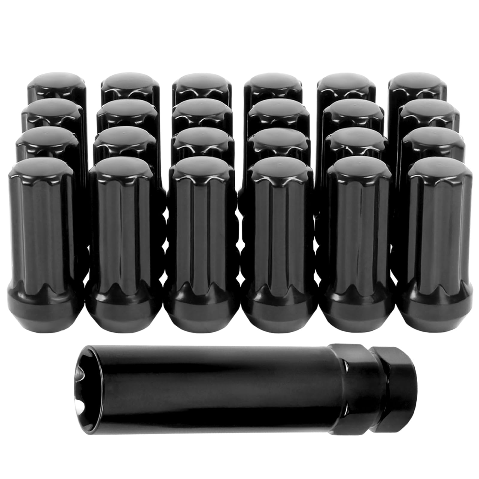 M14x1.5 Spline Lug Nuts - 24 Pack -9 M14x1.5 Spline Lug Nuts - 24 Pack -9