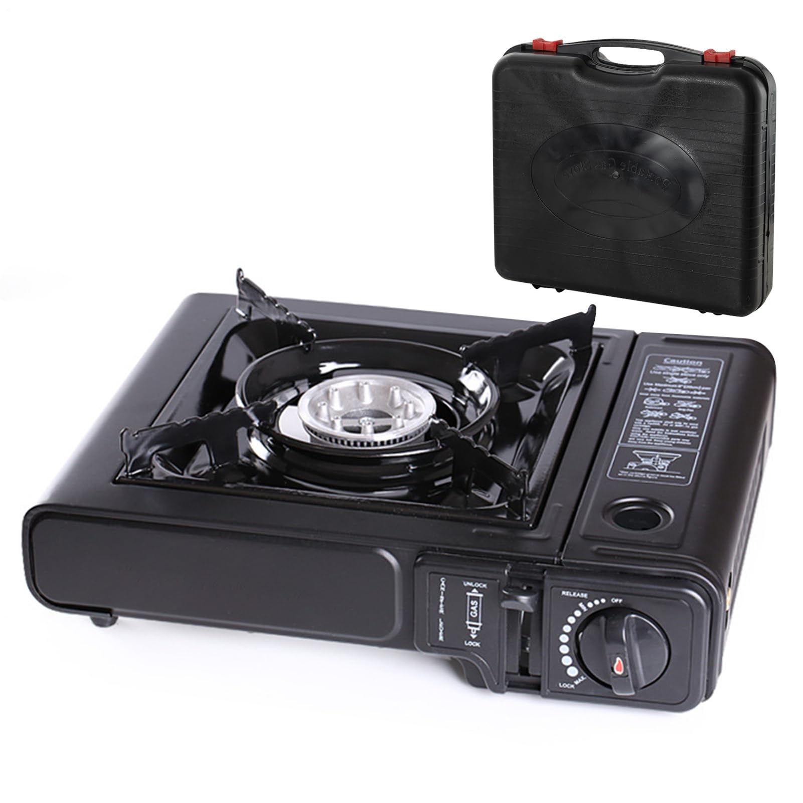 Réchaud de camping portable Teksome à brûleur de cuisson léger avec étui