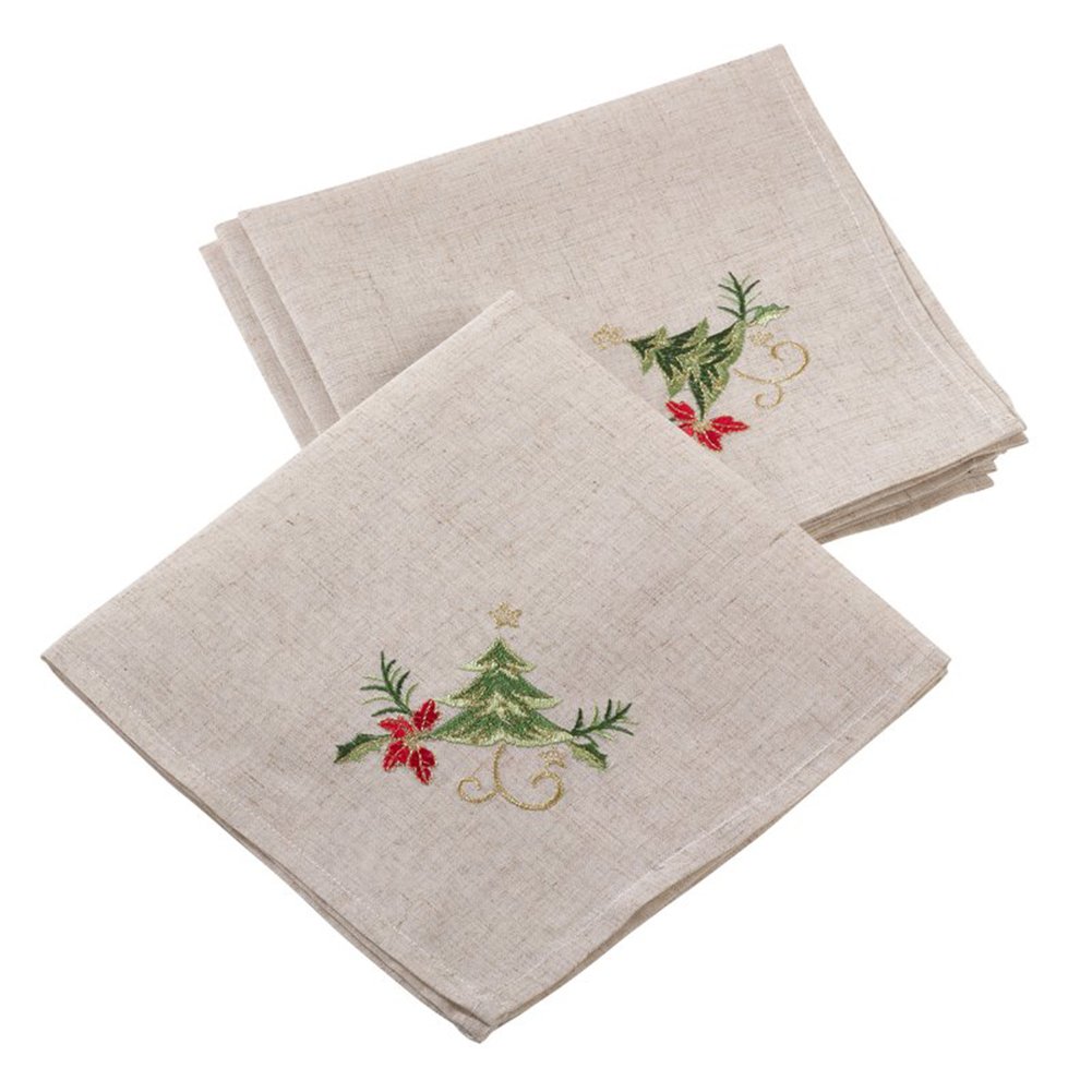 Amazon｜Fennco Styles 刺繍入りクリスマスツリーデザイン ホリデー