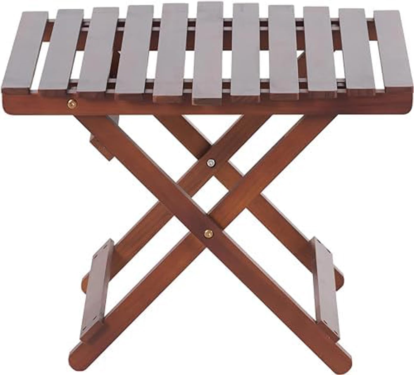 WOOYNEX Wooden Square Coffee Table, End Table, Side Table for Living Room,Foldable Adjustable Small Spaces Bedroom, Library, Balcony etc- Brown-image-21