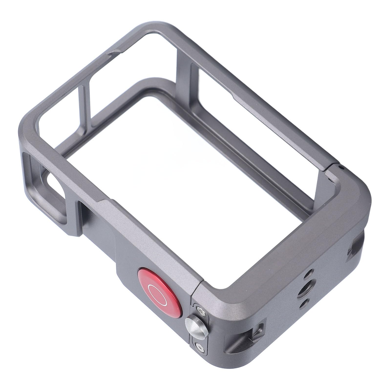 Akozon Gabbia Fotocamera per Action 5 Pro, Action 4 e 3 - Vlogging Protettivo in Lega di Alluminio con Supporto per Slitta Fredda e Foro Filettato da 1/4" per Accessori