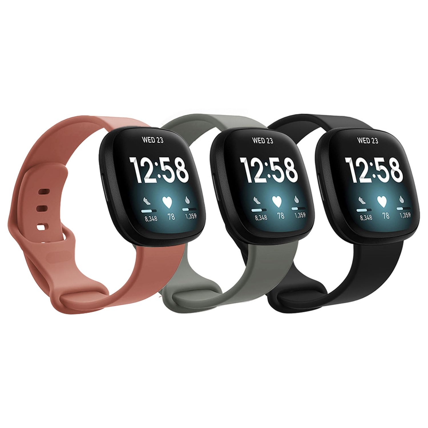 TecoKart® 3 Pcs Fitbit Versa 2 Strap Smart Watch Strap Compatible for Fitbit Versa 4 & Versa 3 Watch - 20mm Watch Strap for Men (B0CTX16B9R) Amazon Price History, Amazon Price Tracker