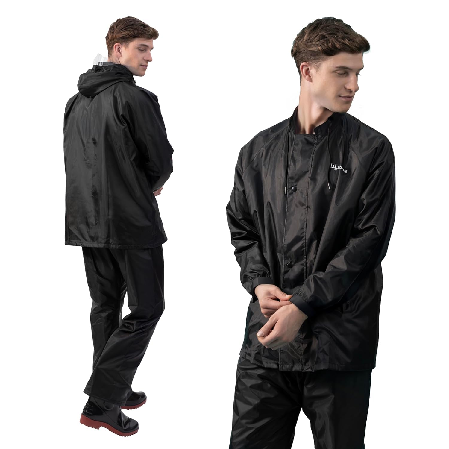 Waterproof Rain Coat with Pants for Men - Polyester Rain Coat For Bike Rain Suit/Rain Jacket Suit Mobile Pocket with Storage Bag - Regular Fit-picture-17