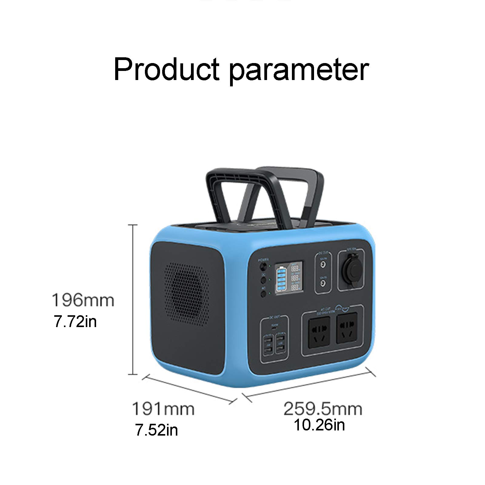 500wh generatore Portatile Batteria al Litio Ricaricabile Pacchetto Generatore, 12V, Uscita USB off-Grid Alimentatore per CPAP Campeggio di Emergenza Backup